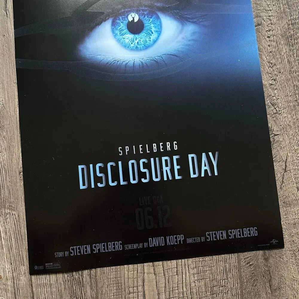 2026 Disclosure Day Steven Spielberg IMAX Sci Fi Movie Promo Poster Print